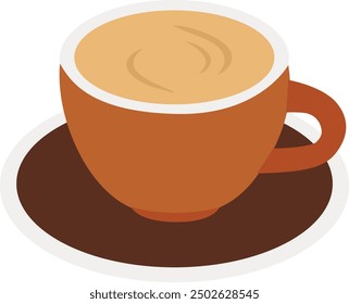 Simple flat coffee cup vector illustration