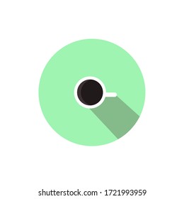 A simple flat coffee icon illustration