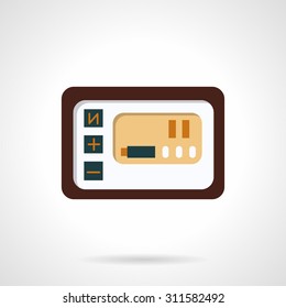Simple flat color design vector icon for control panel. Accessories and devices for electric bike. Design elements for business and website