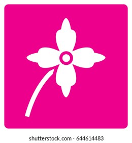 Simple flat color flower icon vector