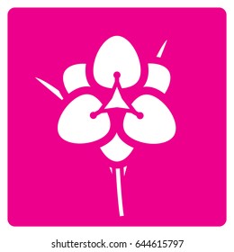 Simple flat color flower icon vector