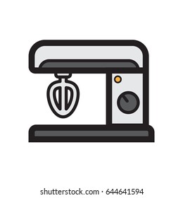 Simple flat color mixer icon vector