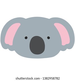 Simple and flat colored Koala