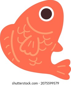 Simple flat colored Red Snapper illustration