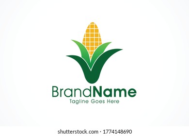 simple flat corn logo icon