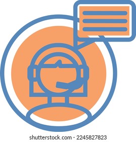 Einfaches flaches Kundendienstsymbol