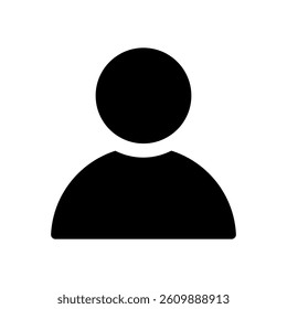 Simple flat default user profile icon vector. Gender neutral person face silhouette, profile picture symbol, user account DP sign for social media, web, and app designs, vector illustration.