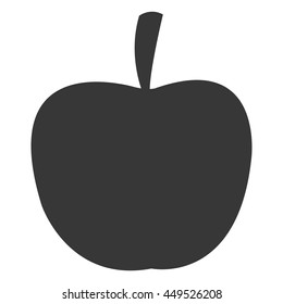 simple flat design apple silhouette icon vector illustration silhouette
