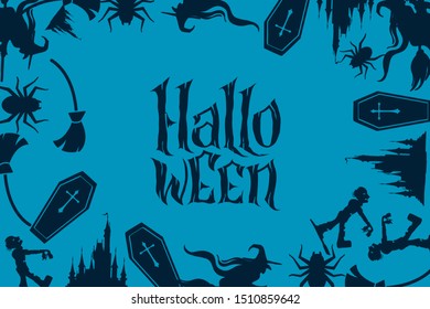 simple flat design background halloween