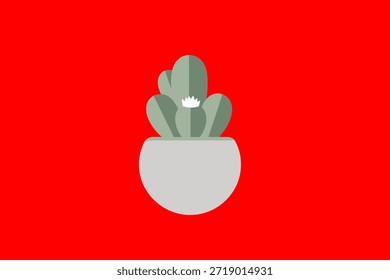 Ilustração simples de cactos de design plano.