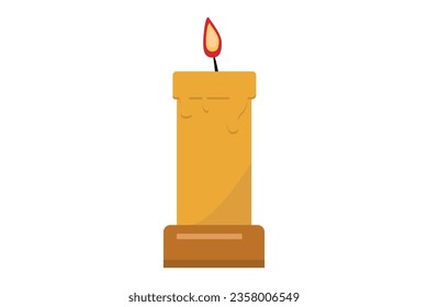 Simple flat design of a candle