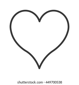 simple flat design cartoon heart icon vector illustration