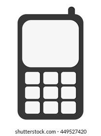simple flat design cellphone icon vector illustration