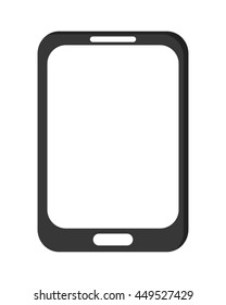 simple flat design cellphone icon vector illustration