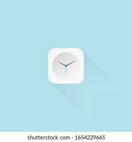Simple flat design clock template