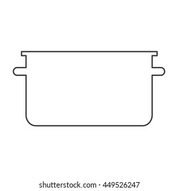 simple flat design cooking pot icon vector illustration
