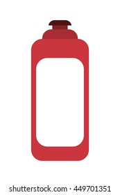 simple flat design cosmetic product flask icon vector illustration