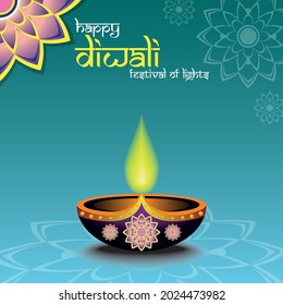 simple flat design diwali day festival of light