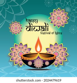 simple diseño plano diwali día festival de la luz