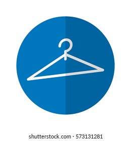 Simple Flat Design dress hanger icon with diagonal style. Diagonic
