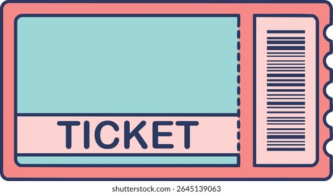 Modelo simples de tíquete de evento de design plano. Design de cupom personalizado editável