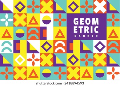 Simple flat design geometric background concept