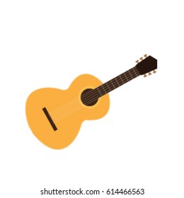 Simple flat design guitar