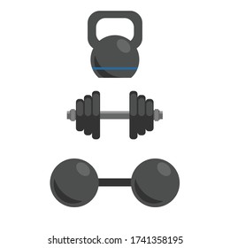 Simple flat design Gym Weights vector graphic