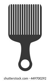 simple flat design hair comb icon vector illustration