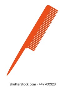 simple flat design hair comb icon vector illustration