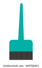 simple flat design hair dye brush icon vector illustration