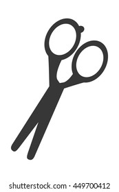 simple flat design haircut scissors icon vector illustration