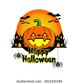 simple flat design happy halloween symbol