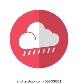 Simple Flat Design heavy rain icon with diagonal style. Diagonic