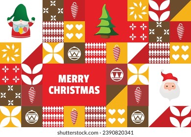 Diseño plano simple navidad navidad diseño de fondo arte