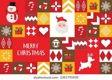 Simple flat design holiday christmas background design isolated