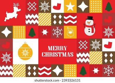 Simple flat design holiday christmas background design