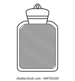 simple flat design hot water bottle icon vector illustration