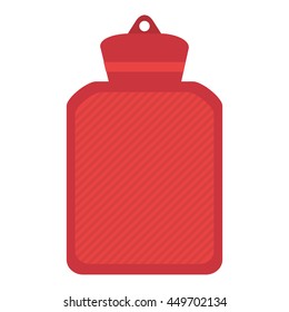 Simple Flat Design Hot Water Bottle Icon Vector Illustration