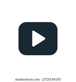 Simple flat design icon for video audio media player interfaces user interface design web applications mobile app element basic graphic sign