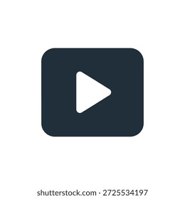 Simple flat design icon for video audio media player interfaces user interface design web applications mobile app element basic graphic sign