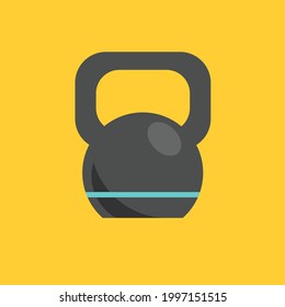 Simple flat design Kettlebell weight training vector gym graphics