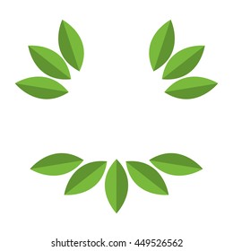 simple flat design leaves vector illustration vector illustration