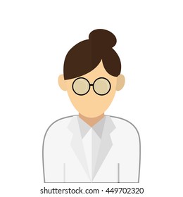 simple flat design medic or doctor icon vector illustration