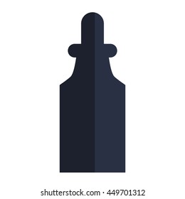 simple flat design medicine bottle with dropper icon vector illustration