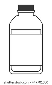 simple flat design medicine bottle icon vector illustration