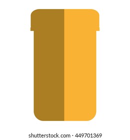 simple flat design medicine bottle icon vector illustration