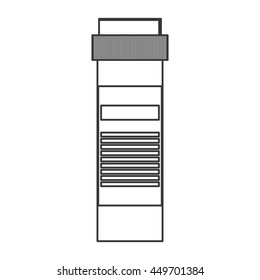 simple flat design medicine bottle icon vector illustration