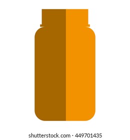 simple flat design medicine bottle icon vector illustration
