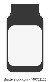 simple flat design medicine bottle icon vector illustration